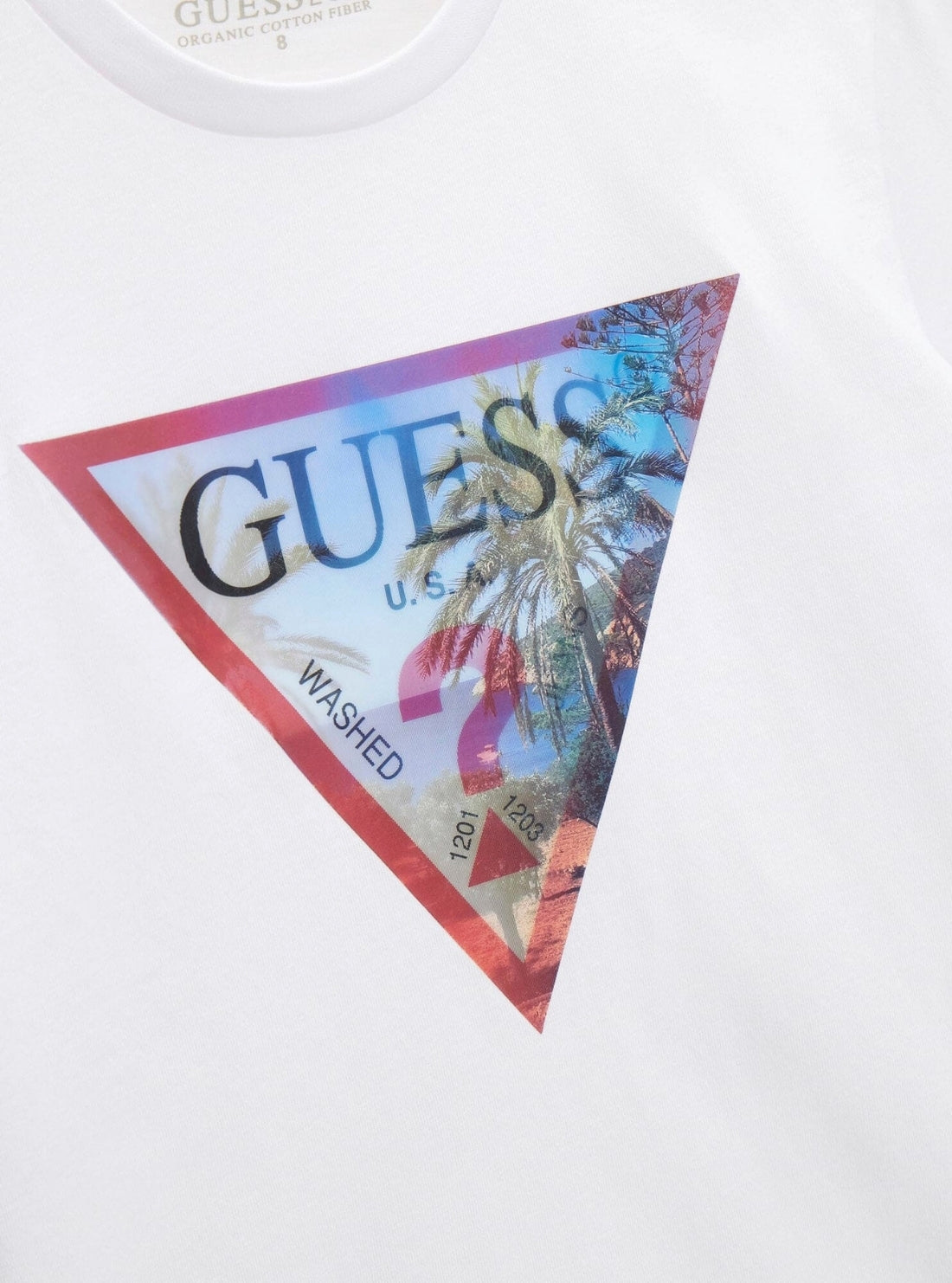 GUESS Kids Eco White Logo T-Shirt (7-16) L5GI26K8HM4 Detail View