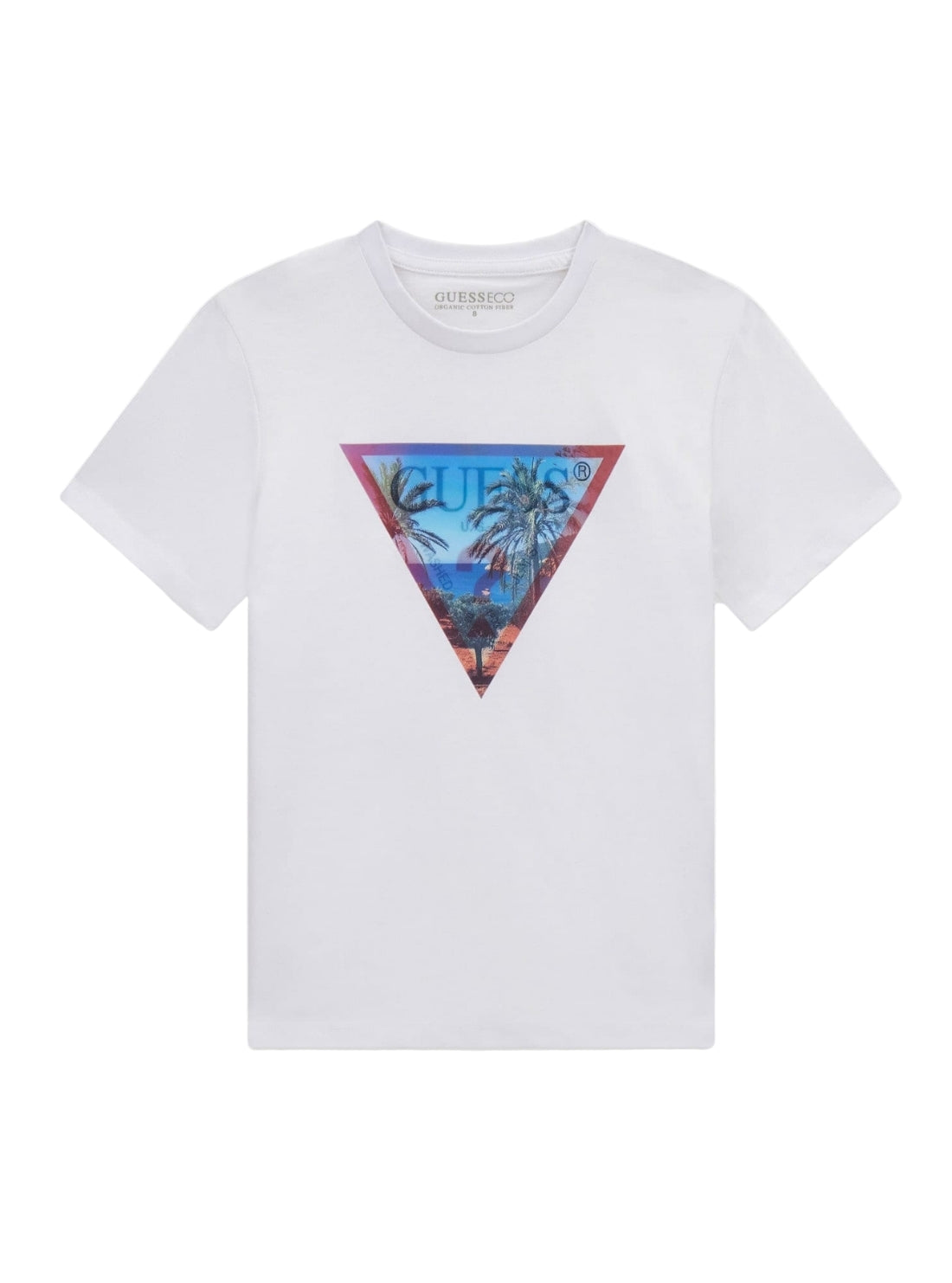 GUESS Kids Eco White Logo T-Shirt (7-16) L5GI26K8HM4 Front View