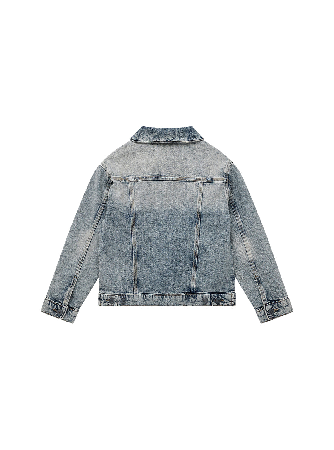 GUESS Kids Blue Comfort Denim Oversize Jacket (7-16) L5GL00D5KQ1 Back View