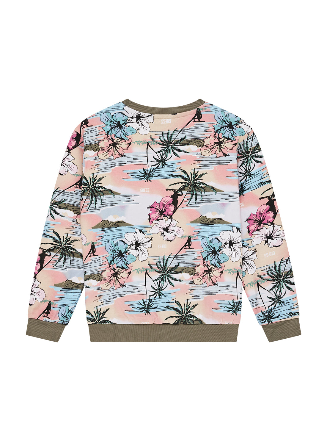 GUESS Kids Eco Multi Long Sleeve Active Top (7-16) L5GQ05KA6R4 Back View