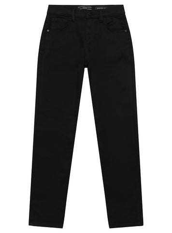 Black Denim Straight Pants