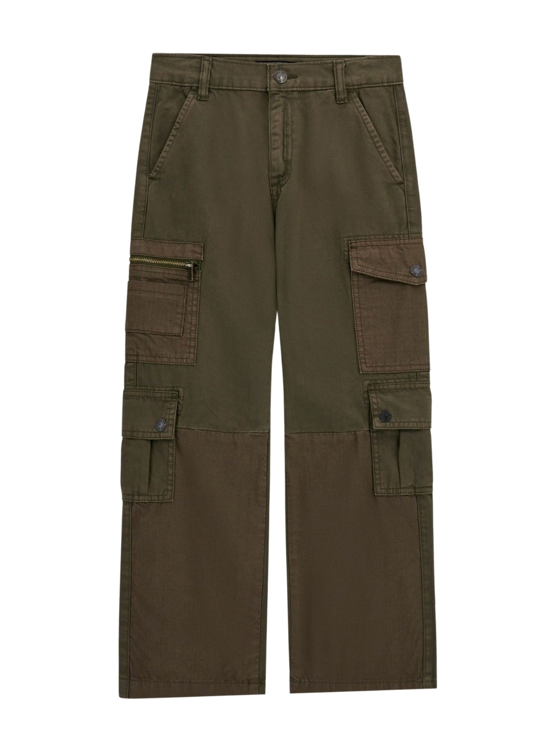 GUESS Kids Green Rigid Gabardine Cargo Pants (7-16) L5YB02W0130 Front view