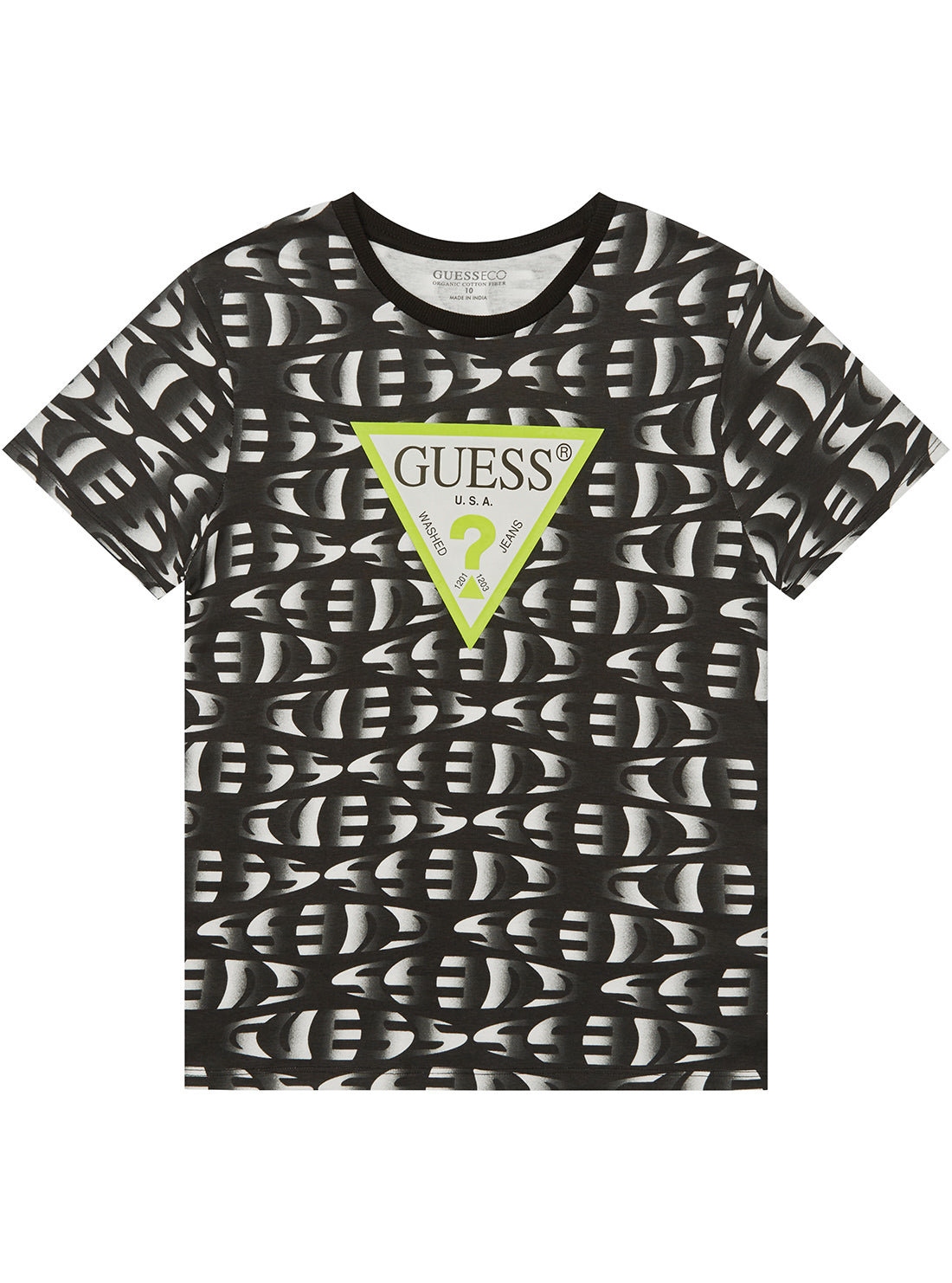 GUESS Kids Black Logo T-Shirt (7-16) L5YI05K8HM4 Front View