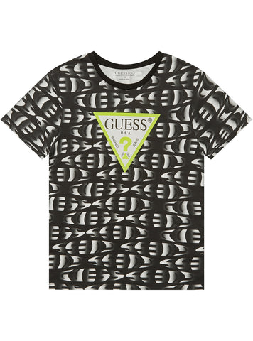 GUESS Kids Black Logo T-Shirt (7-16) L5YI05K8HM4 Front View