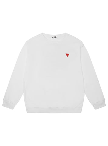 GUESS Kids White Oversized Long Sleeve Active Top (7-16) L5YQ03KAD74 Front View