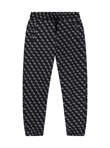 GUESS Kids Eco Blue Logo Active Pants (7-16) L5YQ15KA6R4 Front View