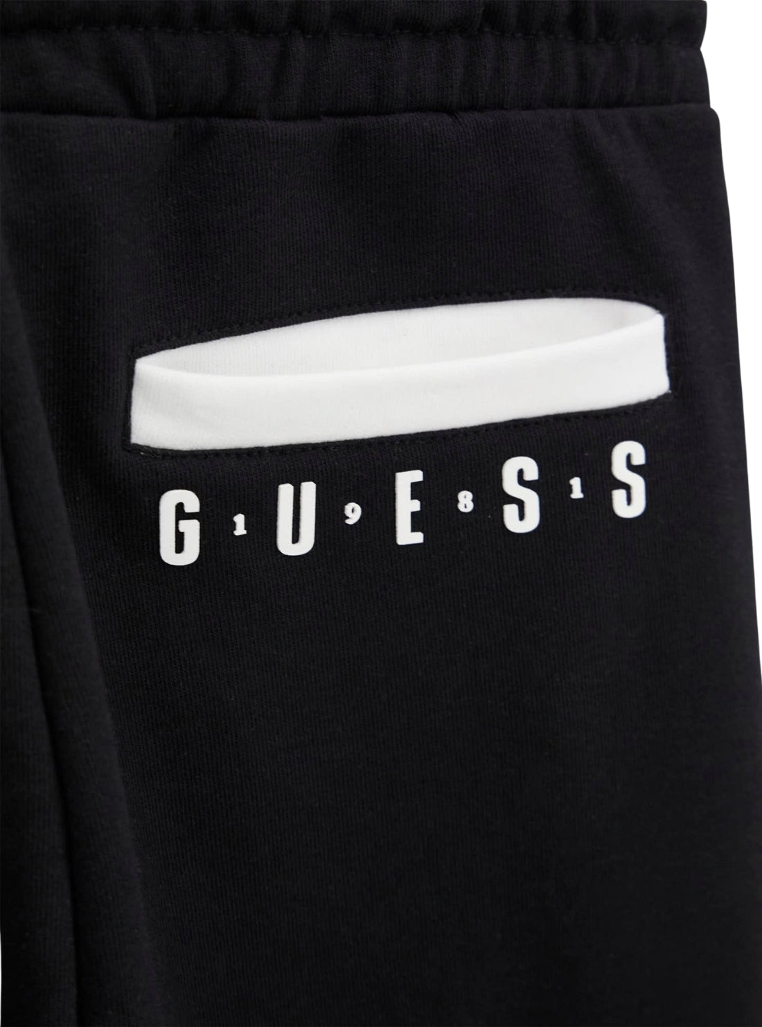 GUESS Kids Black Colourblock Fleece Jogger Pants (7-16) L6BB05K6072 Detail View