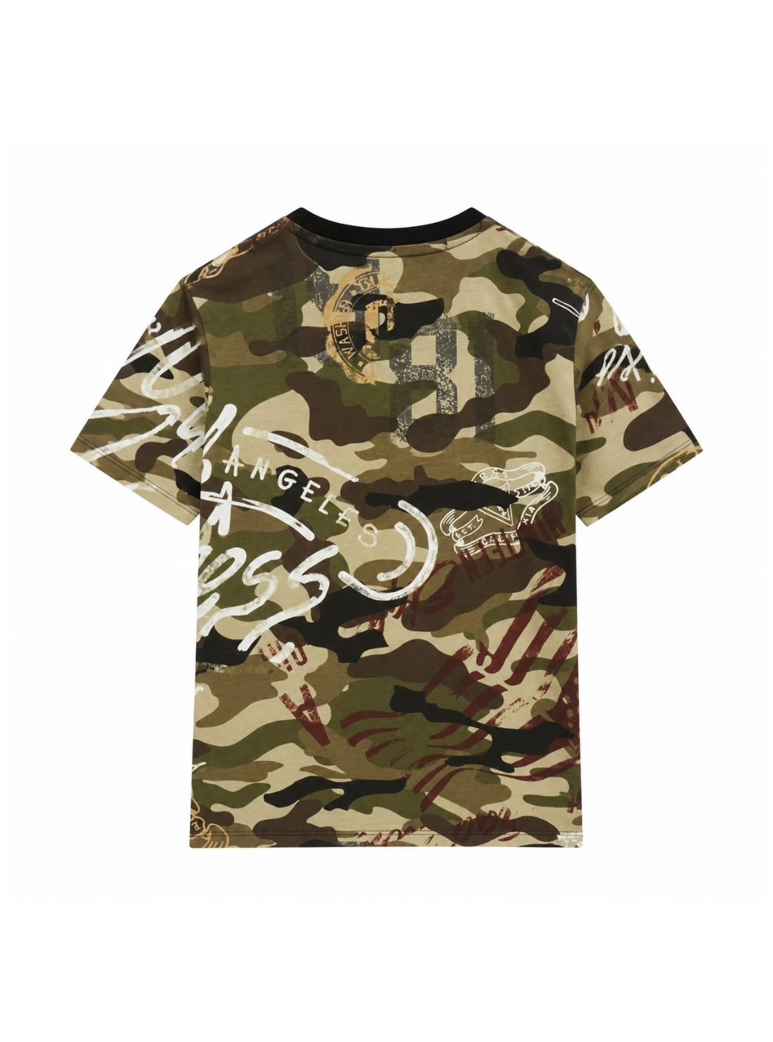 GUESS Kids Camo Vintage Graffiti T-Shirt (7-16) L6BI16K5742 Back View