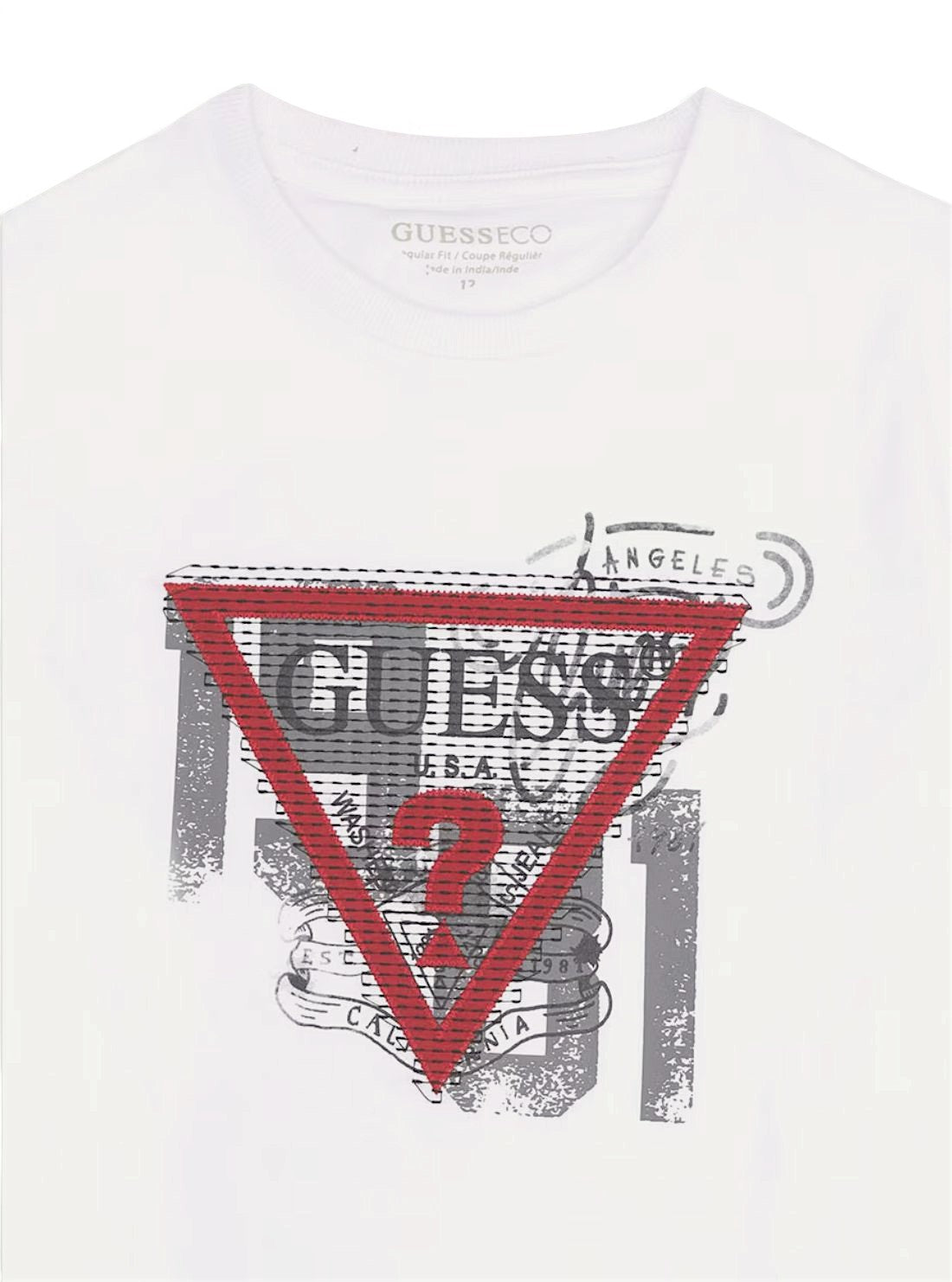 GUESS Kids White Boxy Logo T-Shirt (7-16) L6BI37K8006 Detail View