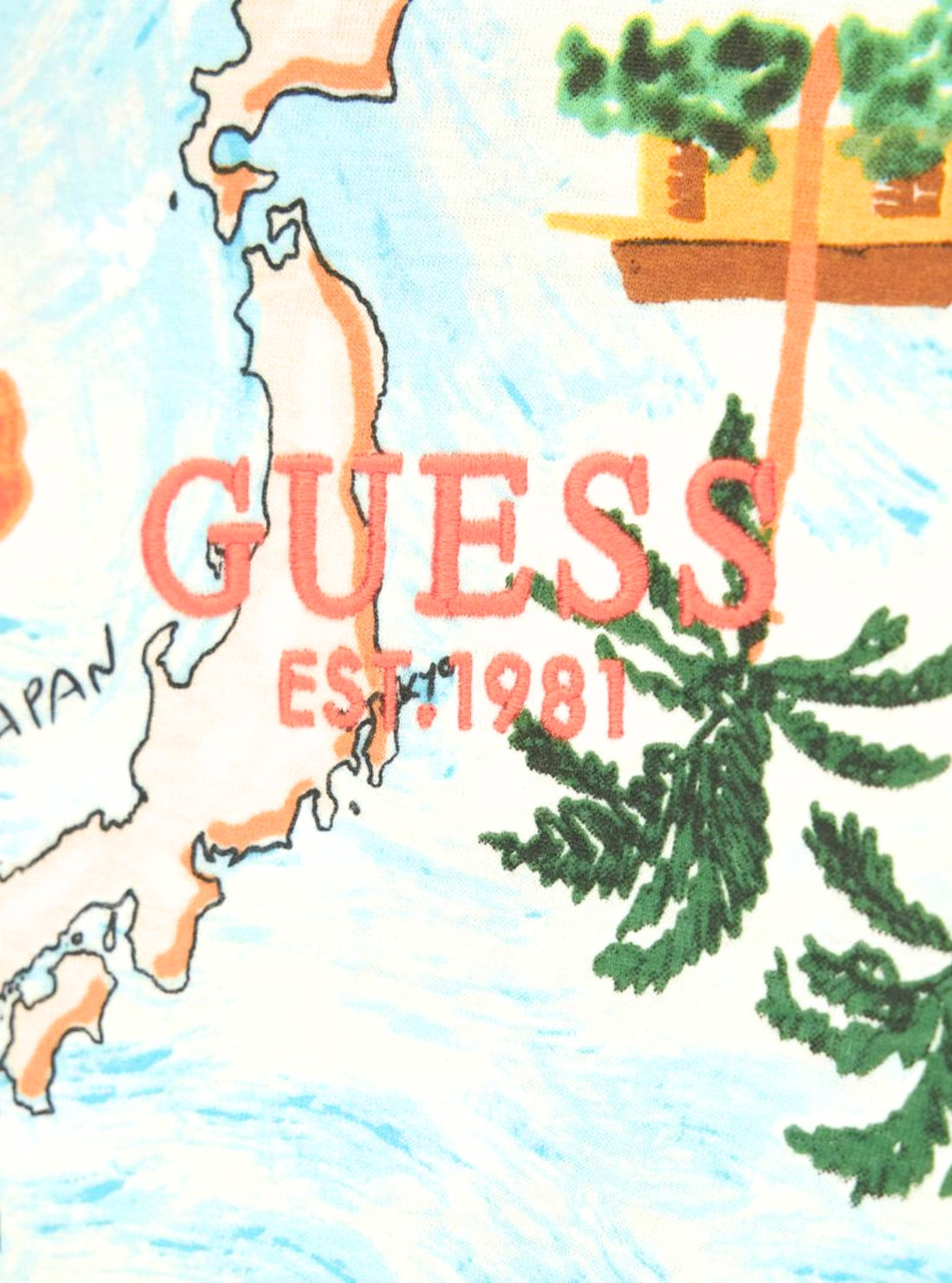 GUESS Kids Maps Print Oversized T-Shirt (7-16) L6GI14K8HM4 Detail View