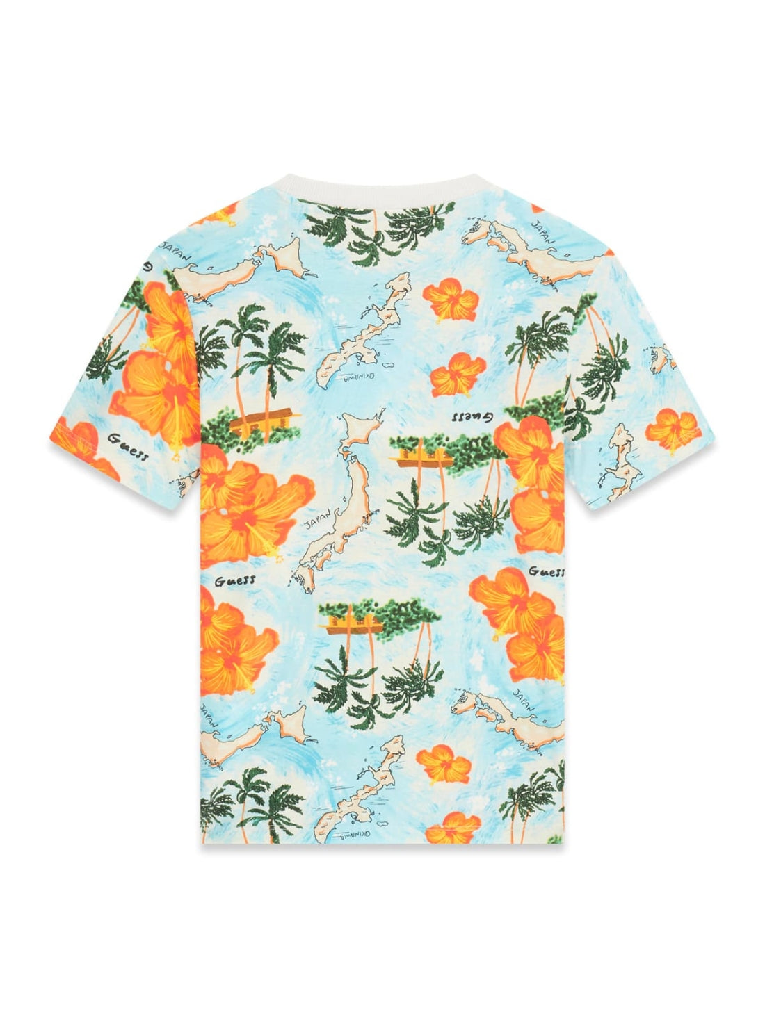 GUESS Kids Maps Print Oversized T-Shirt (7-16) L6GI14K8HM4 Back View