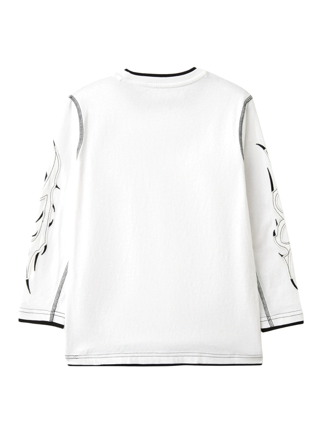 GUESS Kids White Oversized Long Sleeve T-Shirt (7-16) L6RI09K8HM4 Back View