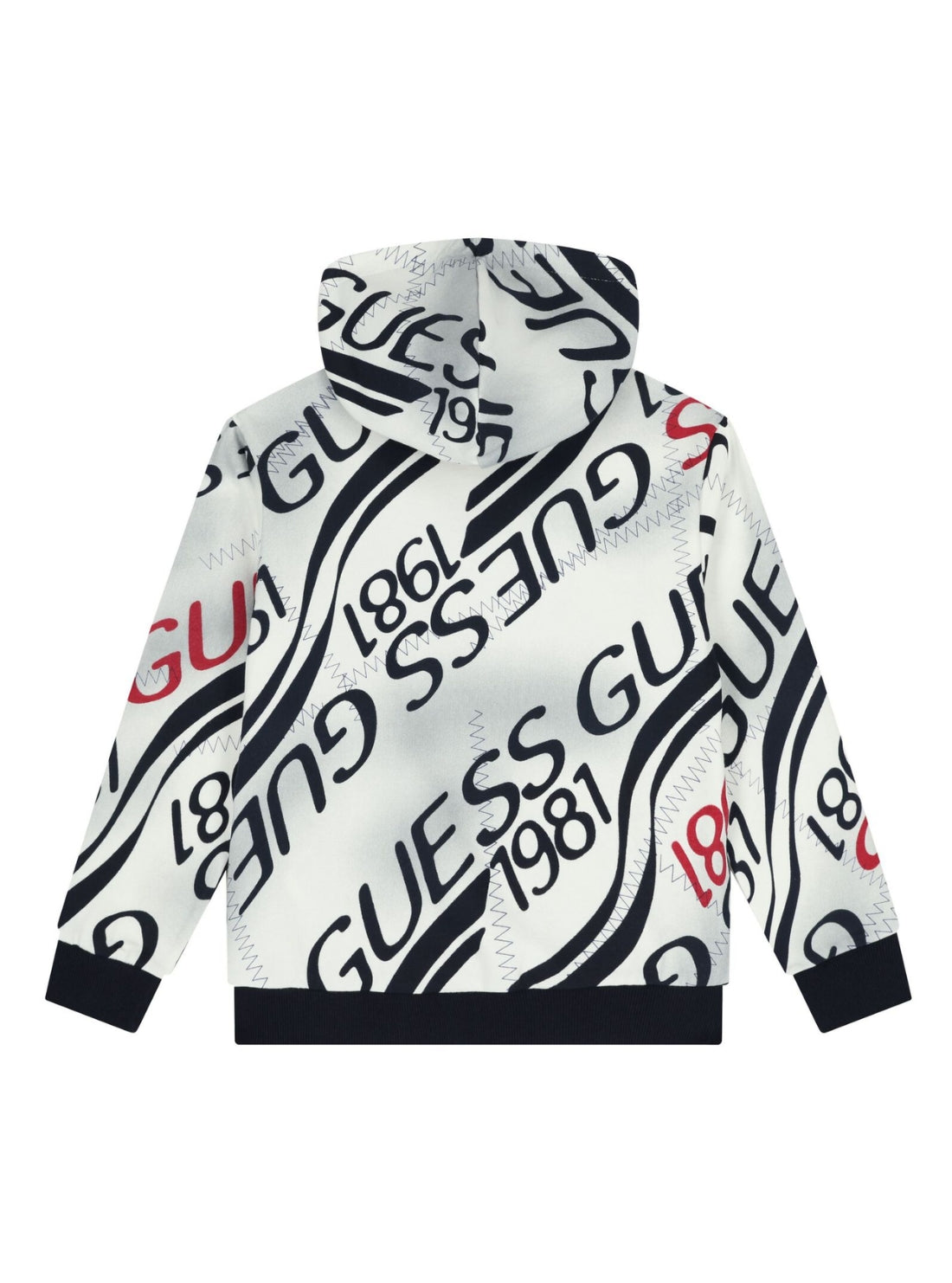 GUESS Kids Multi Hooded Logo Active Top (7-16) L6RQ00KA6R4 Back View