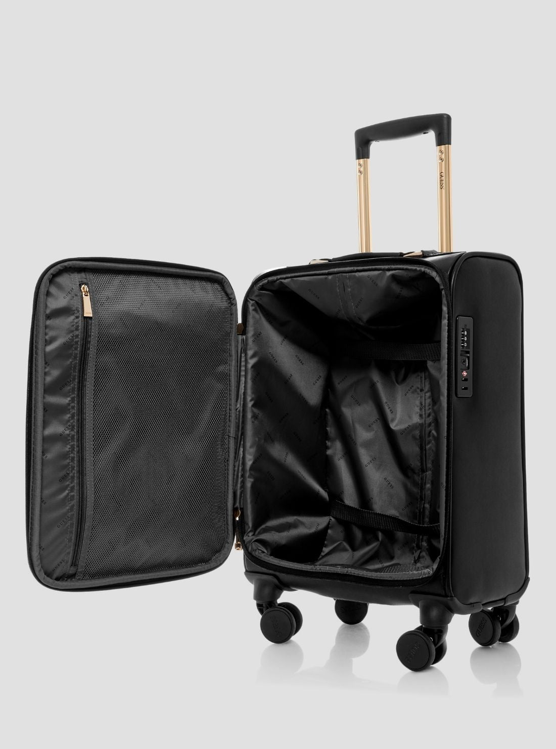 GUESS Suitcase Black Logo Samantha 45cm Suitcase LB2313983 Inside View