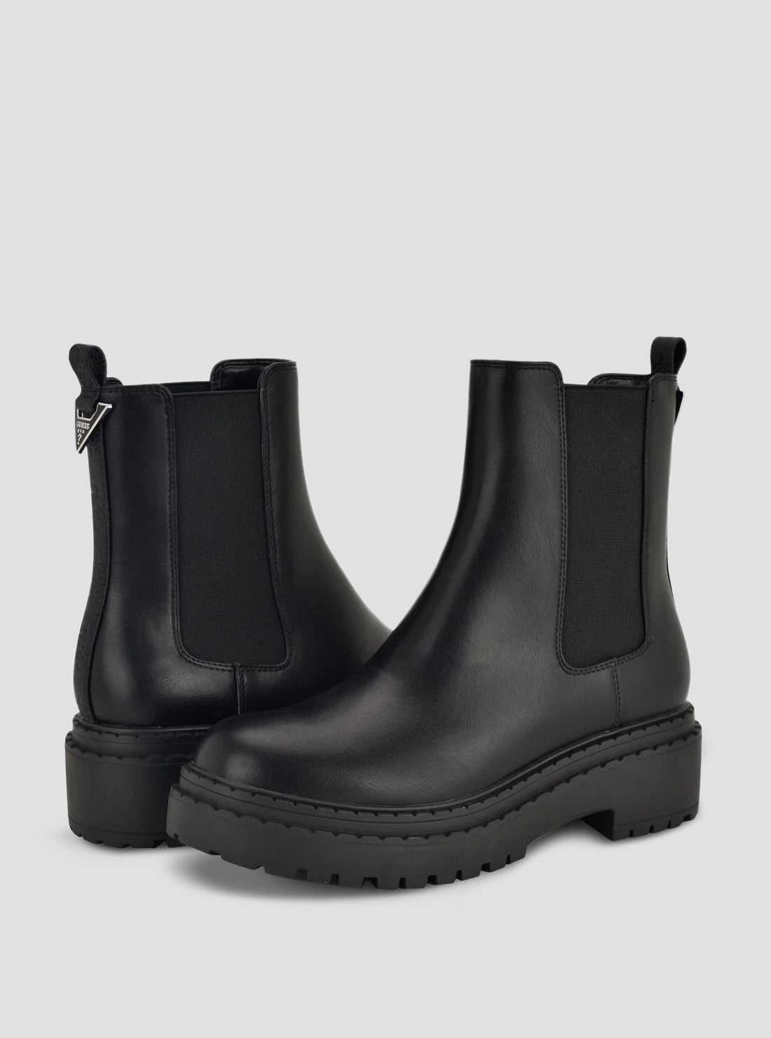 GUESS Womens Black Leannaa Ankle Boots LEANNAA Front Side View