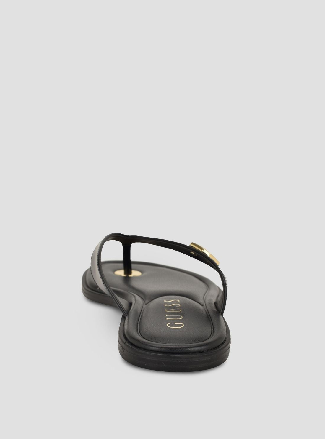 GUESS Womens Black Lexing Flat Sandals LEXING Back View