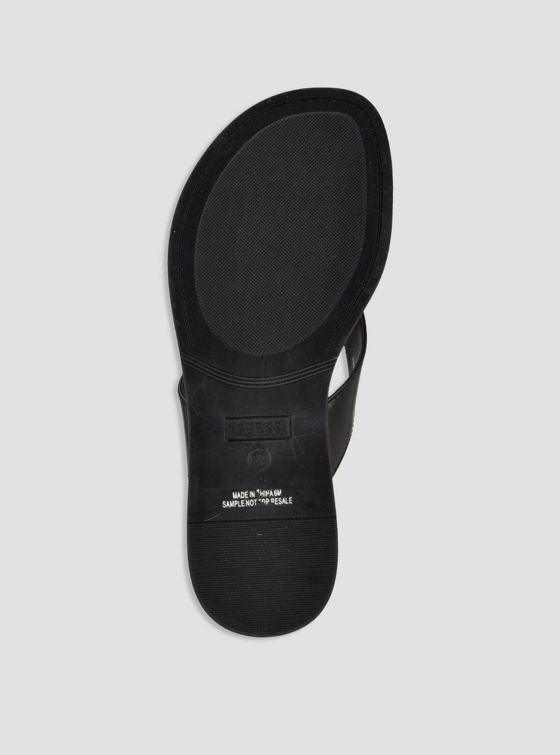 GUESS Womens Black Lexing Flat Sandals LEXING Bottom View