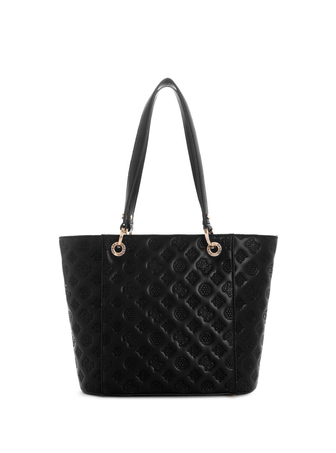 Women's Black Noelle La Femme Small Tote Bag | GUESS Handbags | back view