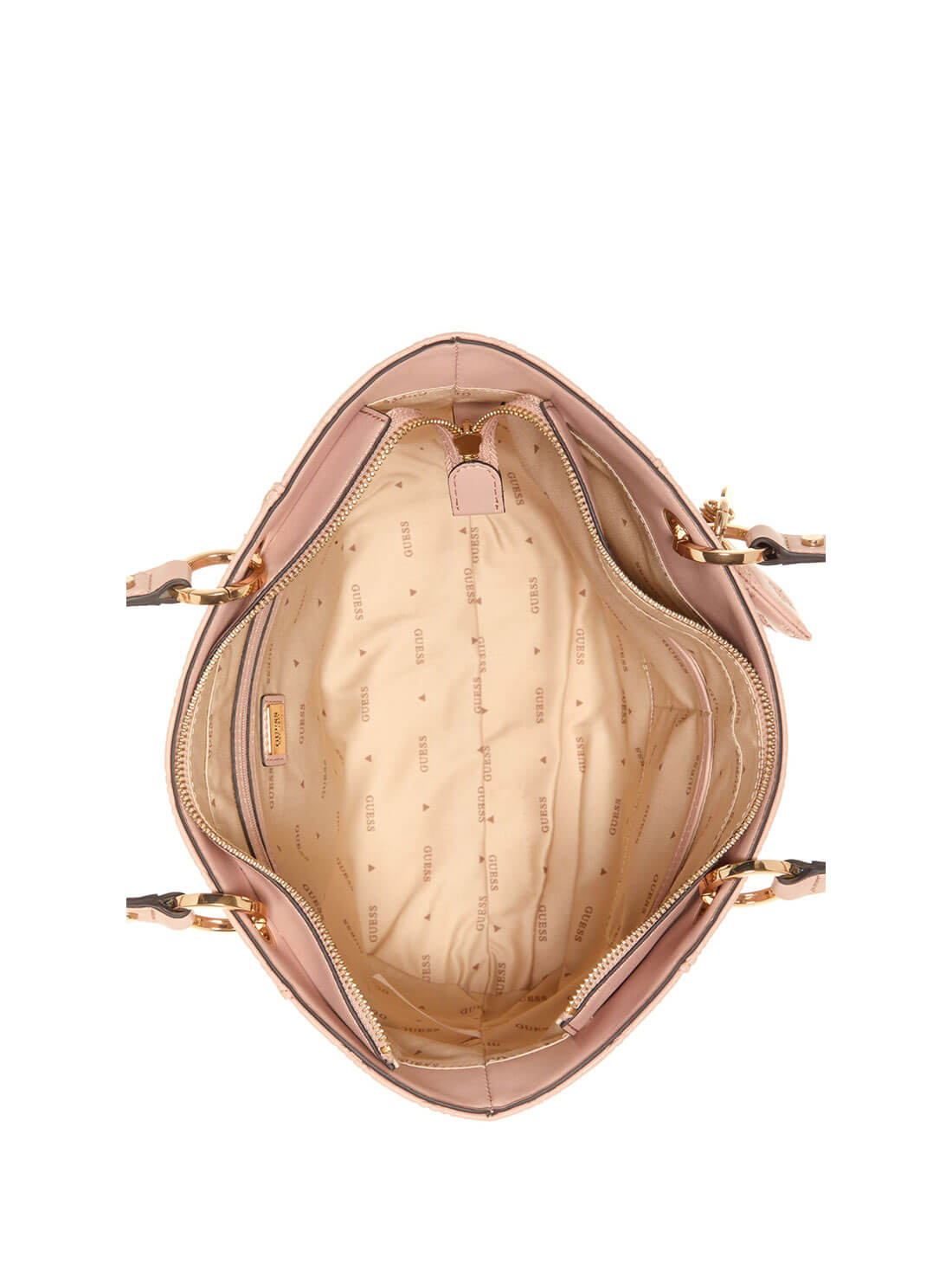Light Pink Noelle La Femme Small Tote Bag | GUESS Women's Handbags | inside view