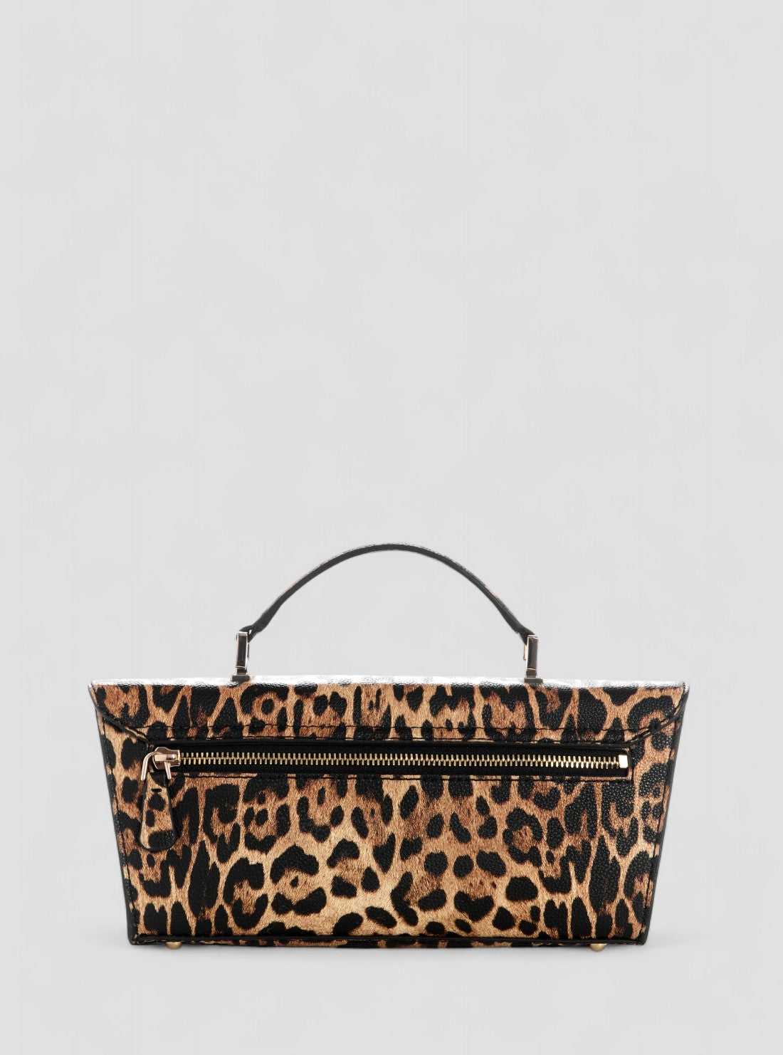 GUESS Womens Multi Leopard Print Cirene Top Handle Flap Bag LG966820  Back View