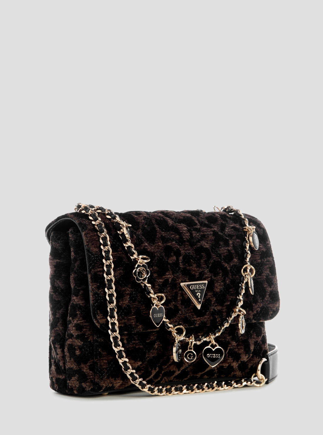 GUESS Womens Dark Leo Giully II Convertible Flap Bag LG967320 Side View