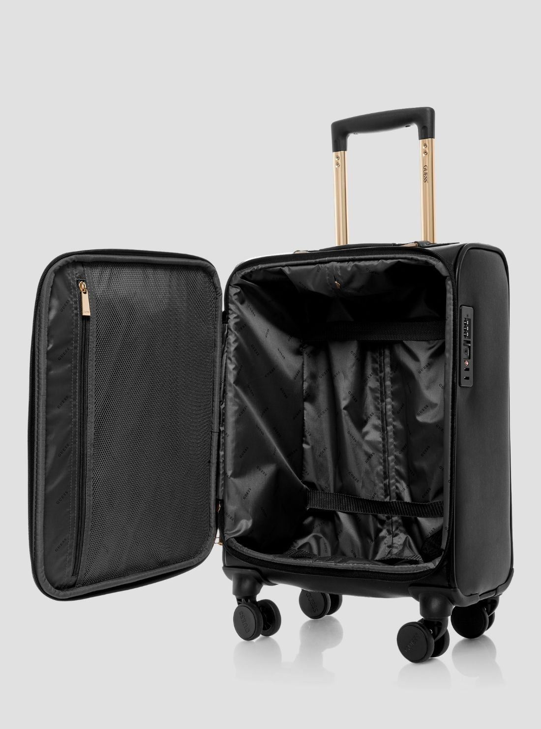GUESS Womens Black Suzy 45cm suitcase LN2322983 Inside View