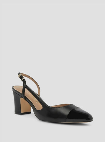 GUESS Footwear Black Loisa Slingback Pumps LOISA Front Side View