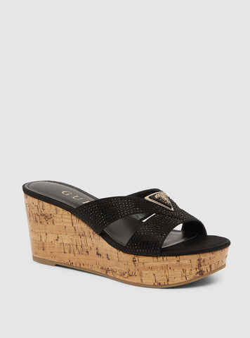 Black Lonaa Platform Sandals