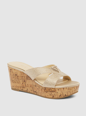 Beige Lonaa Platform Sandals
