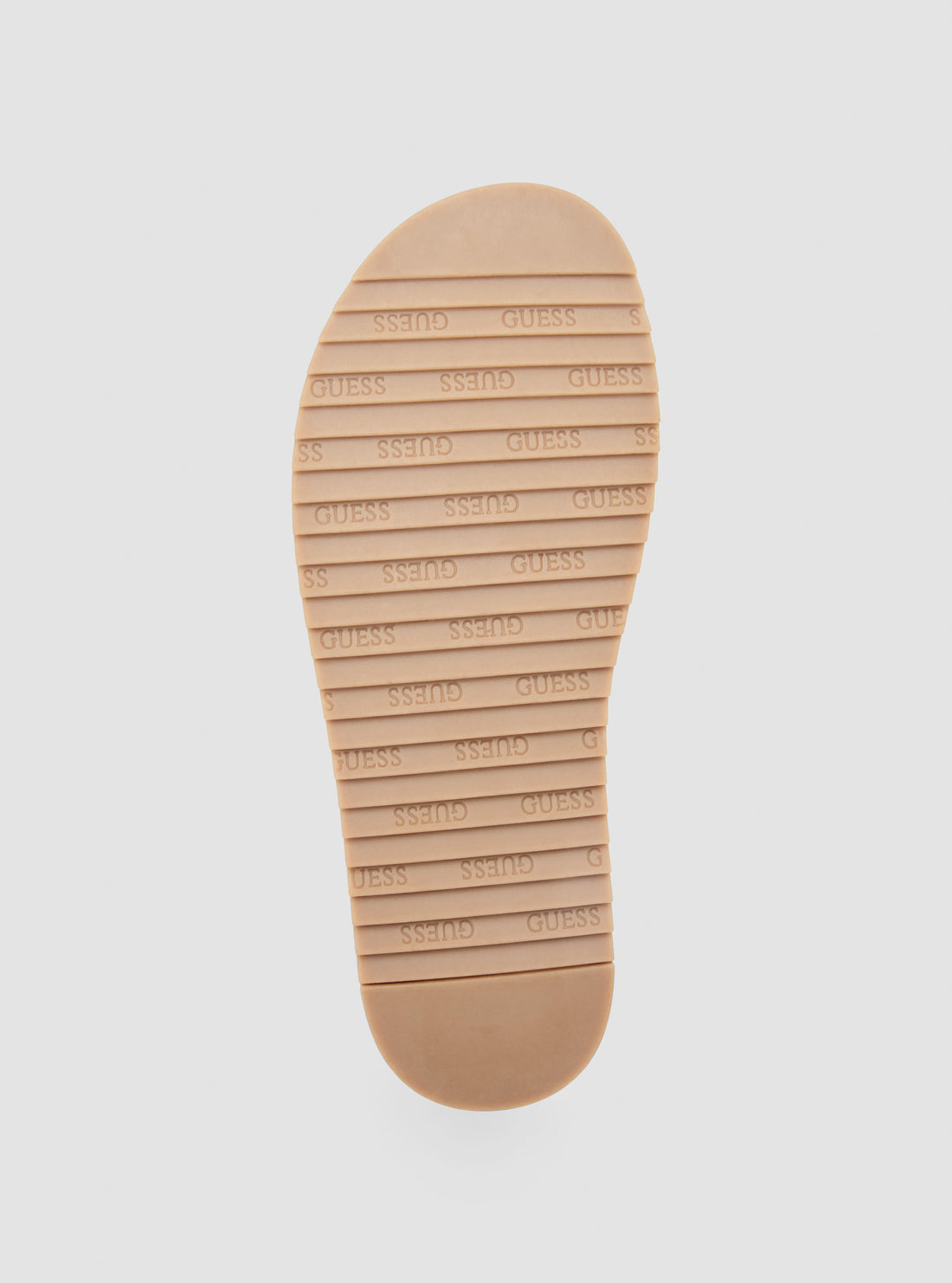 GUESS Womens Brown Lonney Platform Slides LONNEY Bottom View