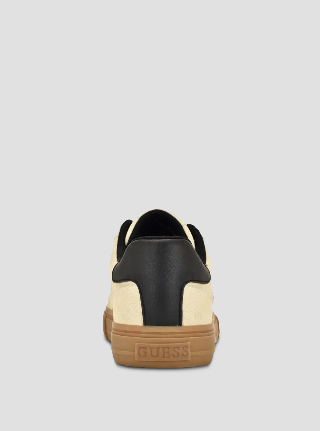 GUESS Womens Beige Loui Sneakers LOUI2 Back View