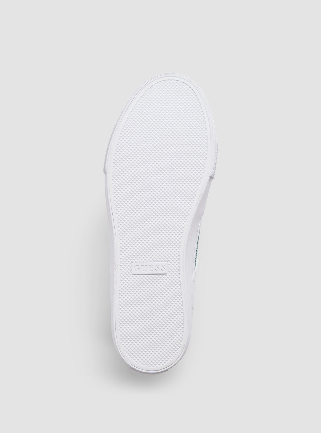 GUESS Womens White Multi Loven3 Sneakers LOVEN3 Bottom View