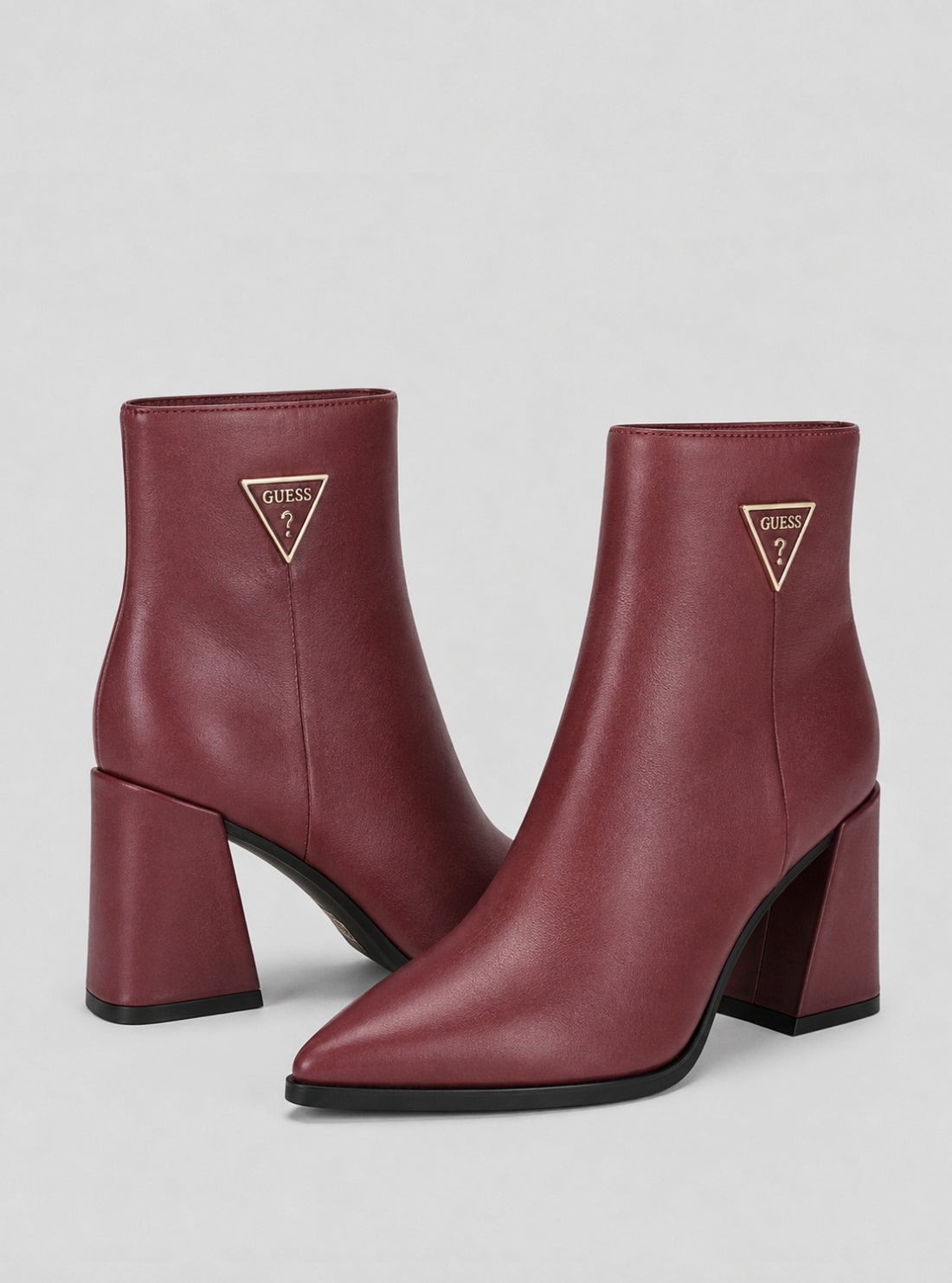 GUESS Womens Red Lusia Ankle Boots LUSIADRE02 Front Side View