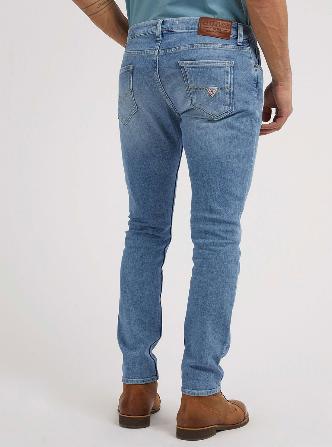 Light Blue Miami Denim Jeans | GUESS men's apparel | back view