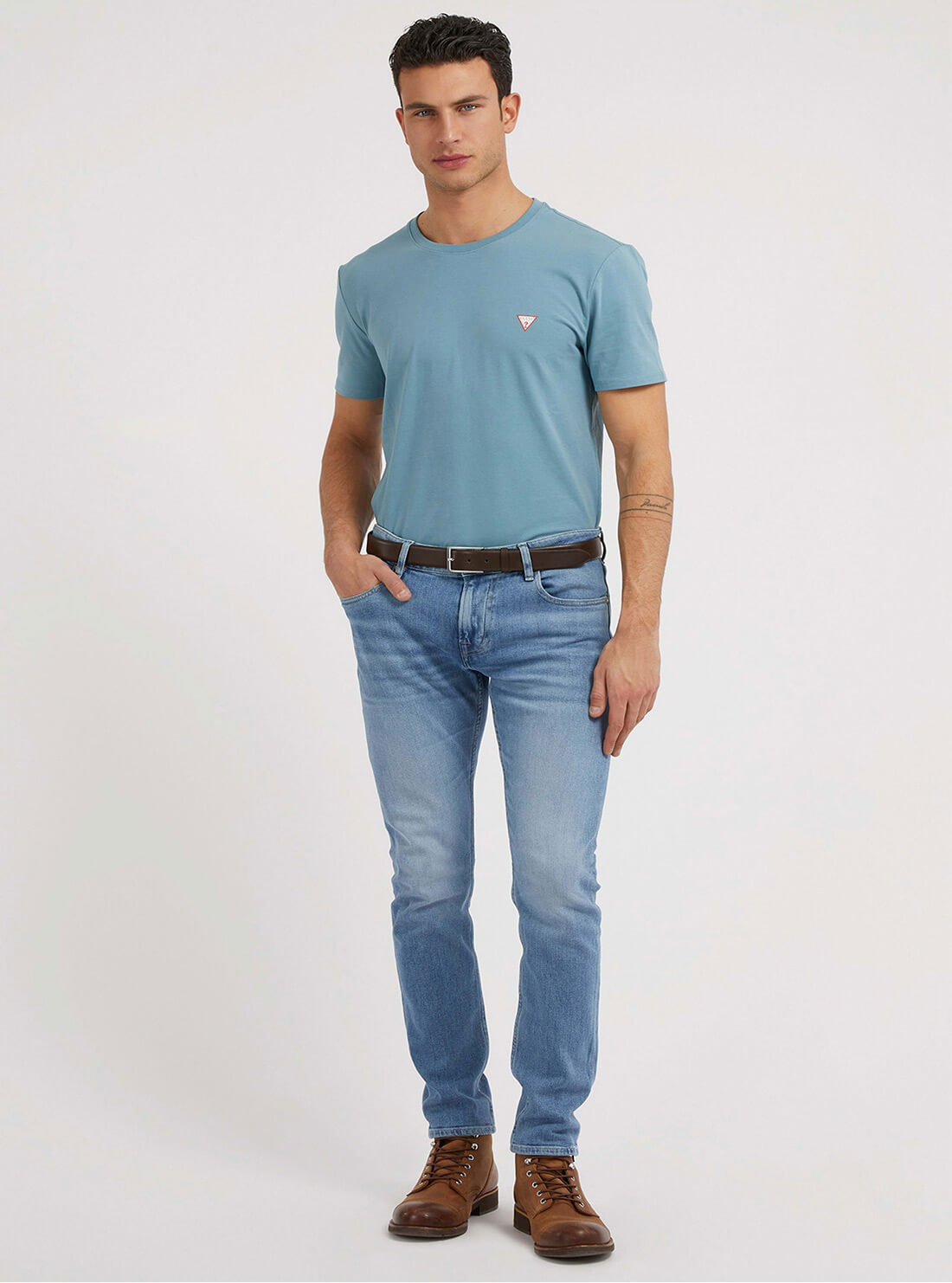 Light Blue Miami Denim Jeans | GUESS Men's Apparel | full view