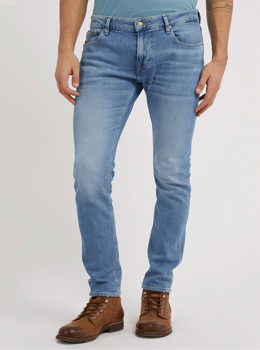 Light Blue Miami Denim Jeans | GUESS Men's Apparel | front view