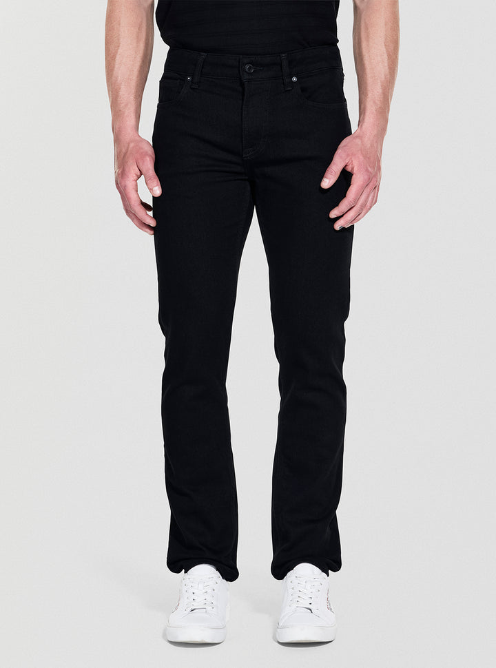 GUESS Mens Black Angels Straight Leg Jeans M2YAN2D4Q51 Front View
