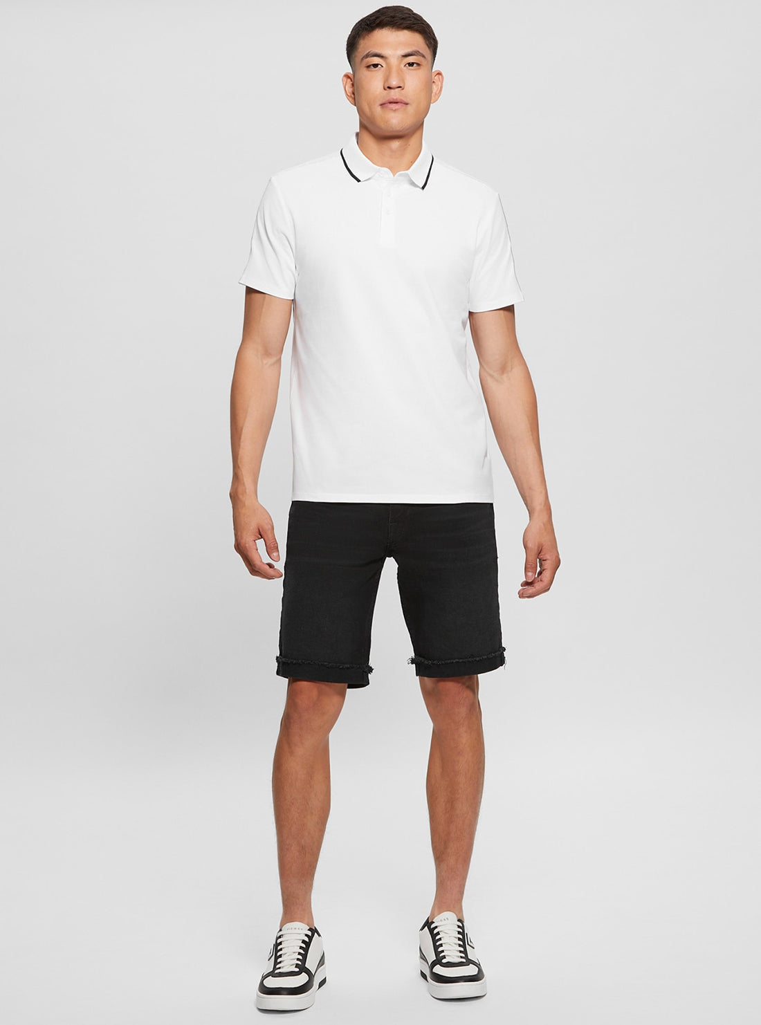 White Paul Pique Tape Polo T-Shirt