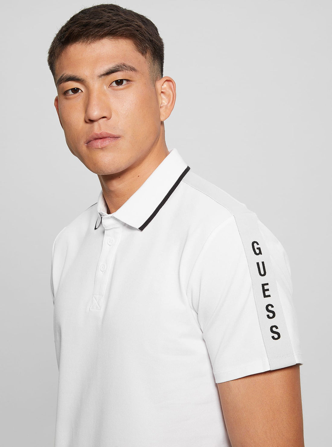 White Paul Pique Tape Polo T-Shirt