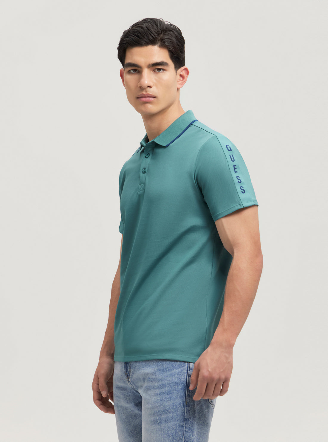 Blue Paul Pique Polo T-Shirt