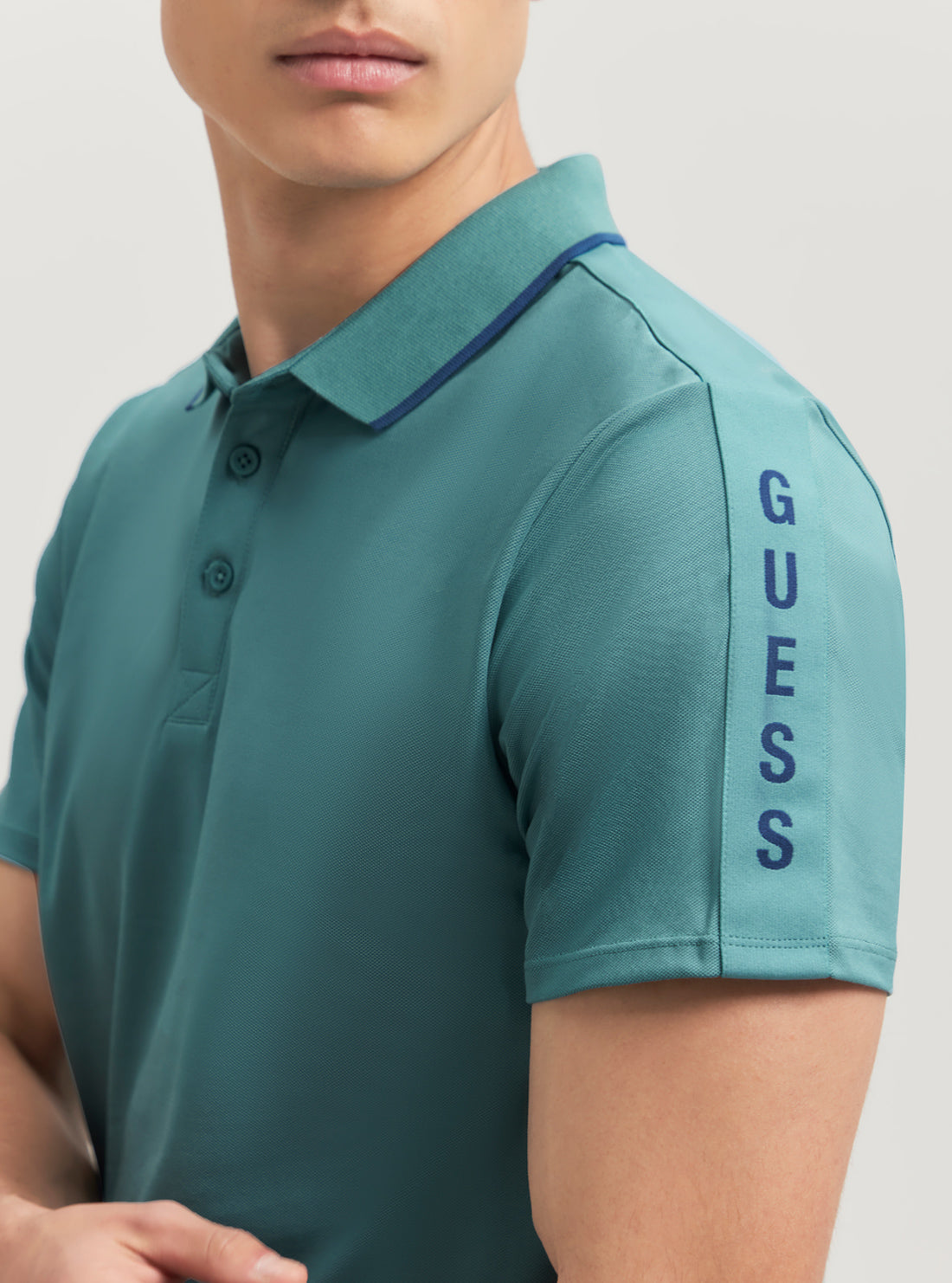 Blue Paul Pique Polo T-Shirt