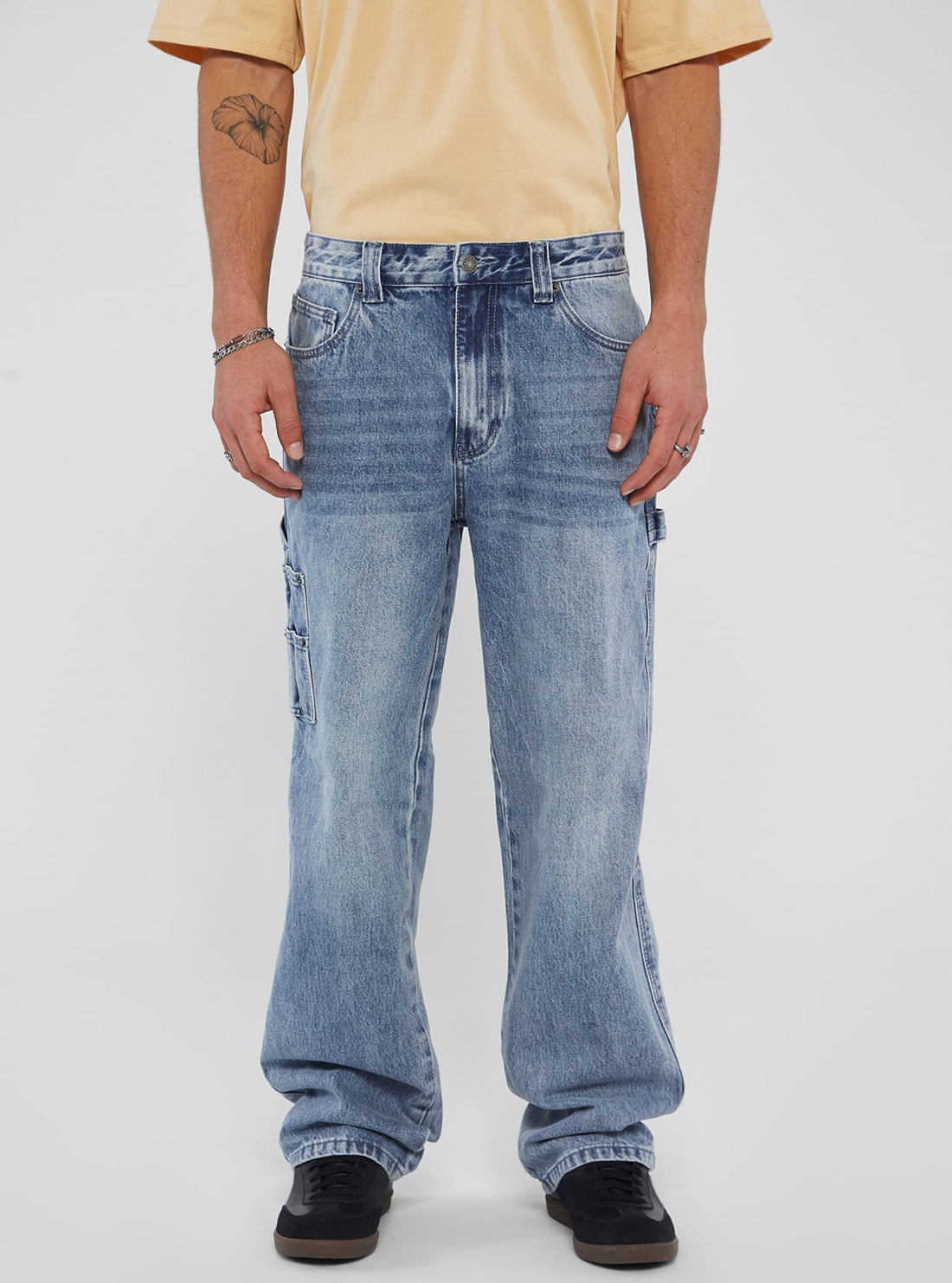 Guess Originals Denim Carpenter Pants front view