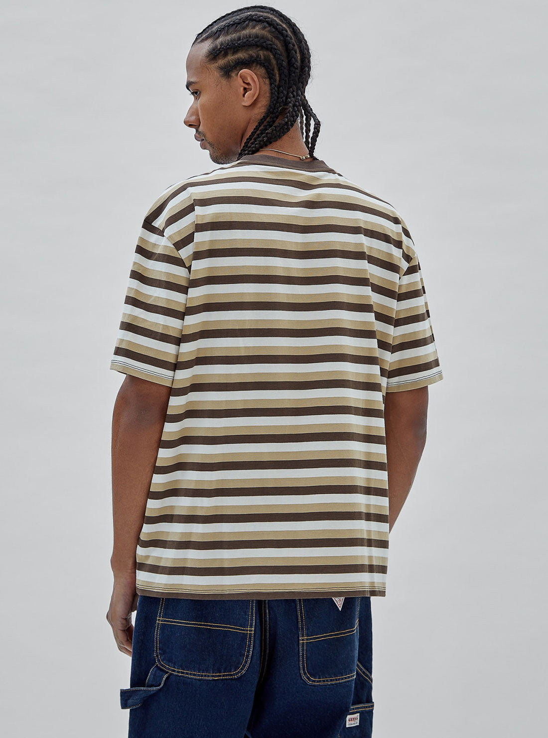 Guess oversized cheap striped shirt