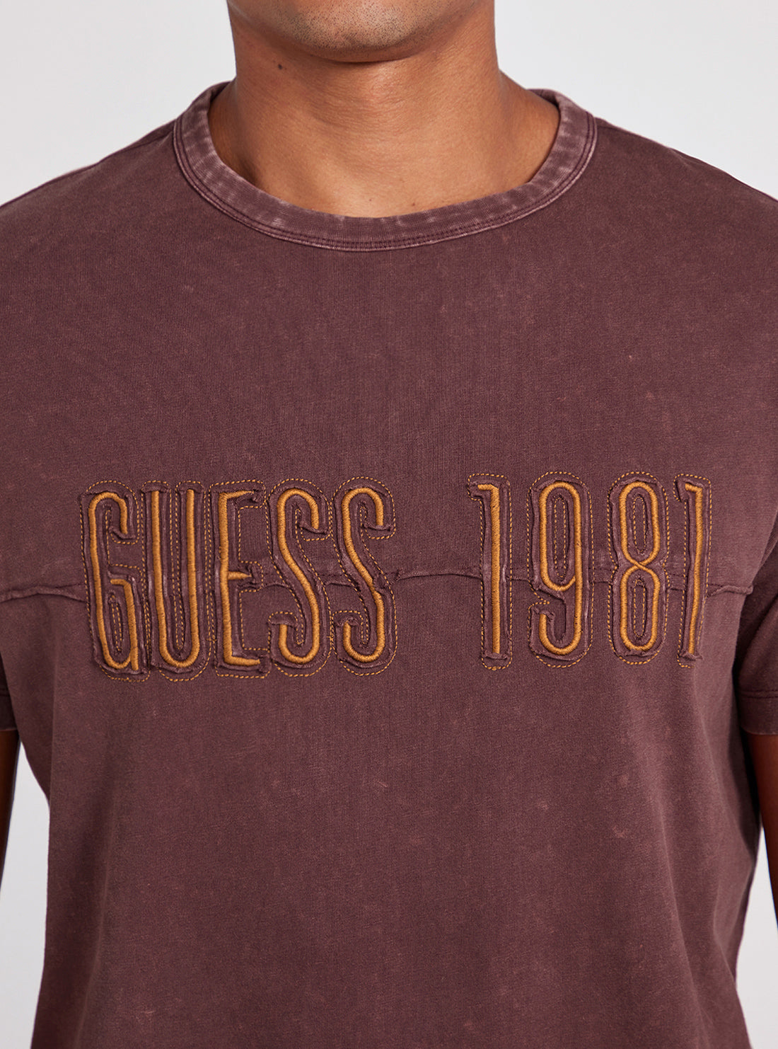 Maroon guess shop shirt