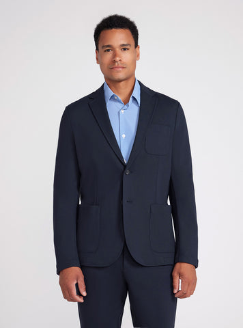 Navy Blue Tyron Blazer | GUESS Men's Apparel | front view
