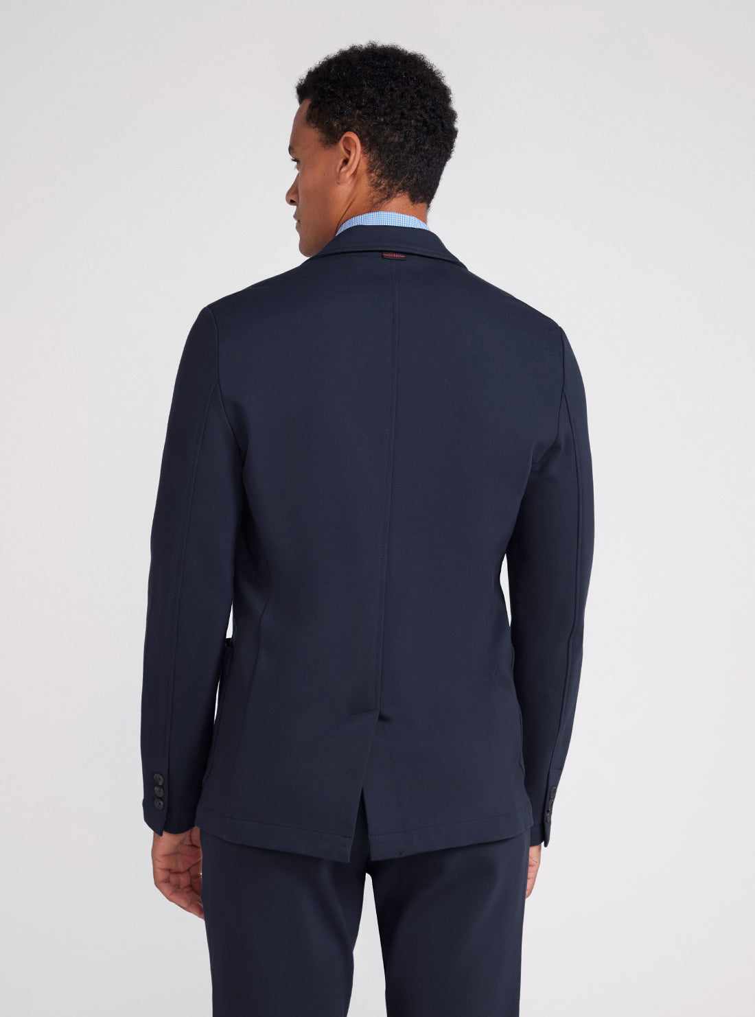 Navy Blue Tyron Blazer | GUESS Men's Apparel | back view