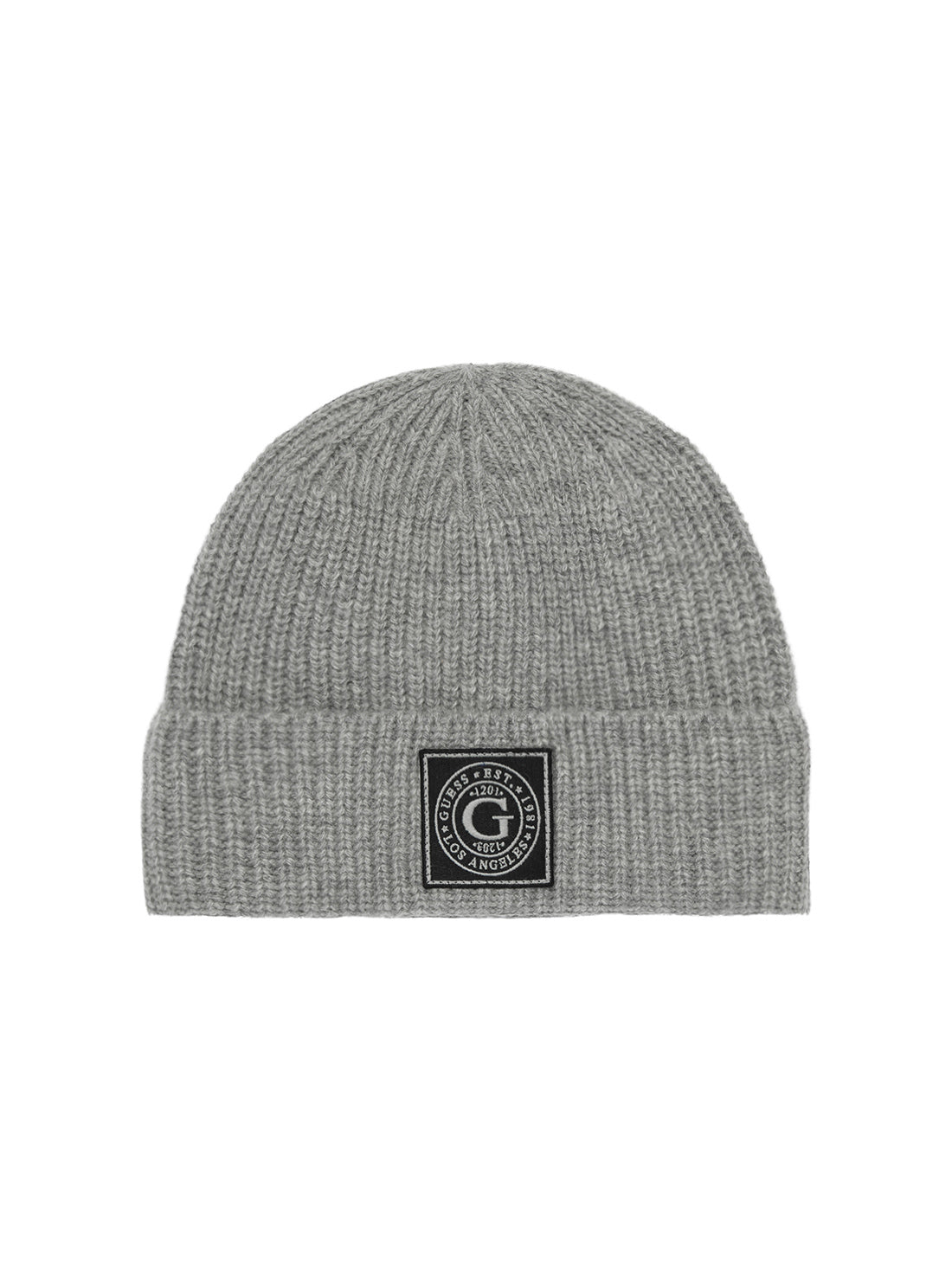 GUESS Grey Hunter Ribbed Beanie