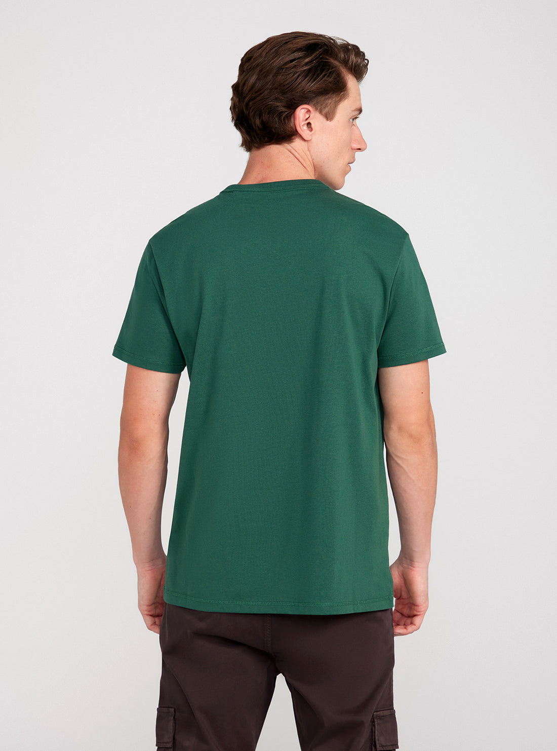 GUESS Green Short Sleeve Shaded Triangle T-Shirt back view