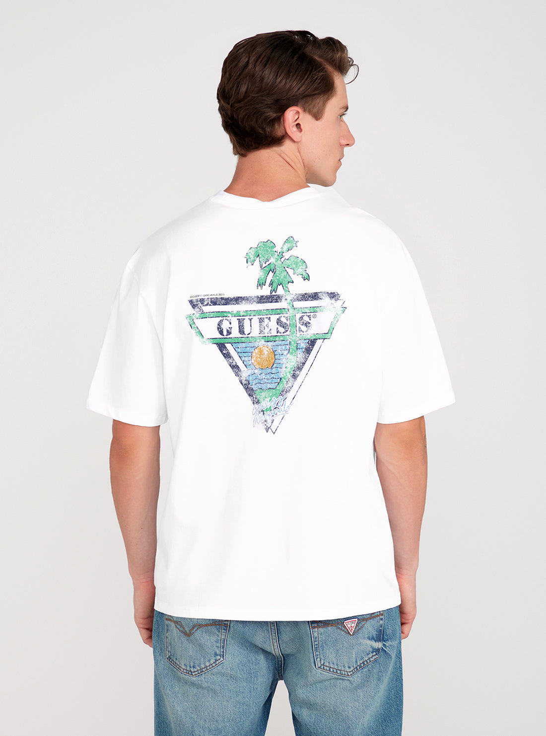 Guess Originals White Palms T-Shirt back view