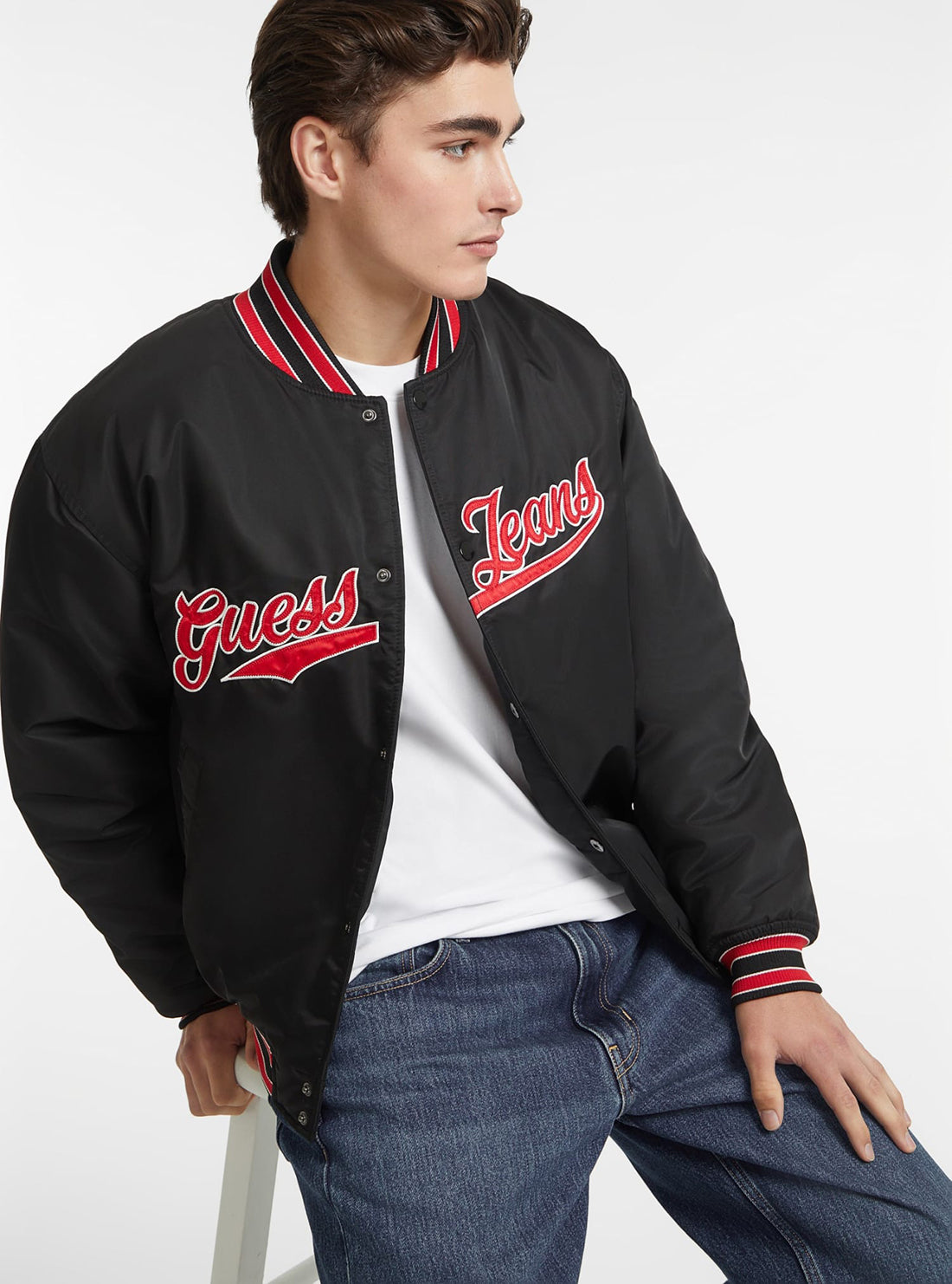 Guess Jeans Black Bomber Jacket